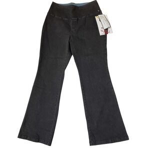 Women With Control Pull On Bootcut Jeans My Wonder Denim Size 8P Black Stretch